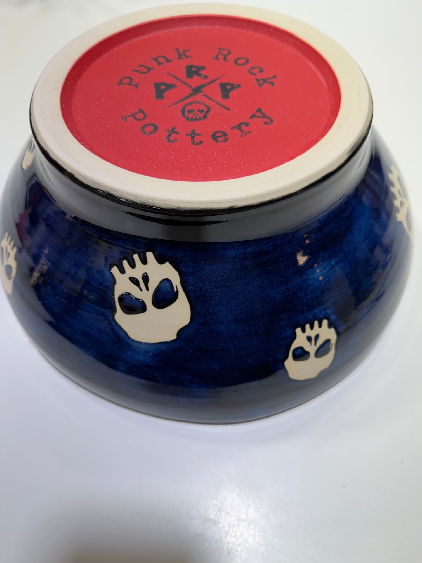 12" Blue Skull Bowl
