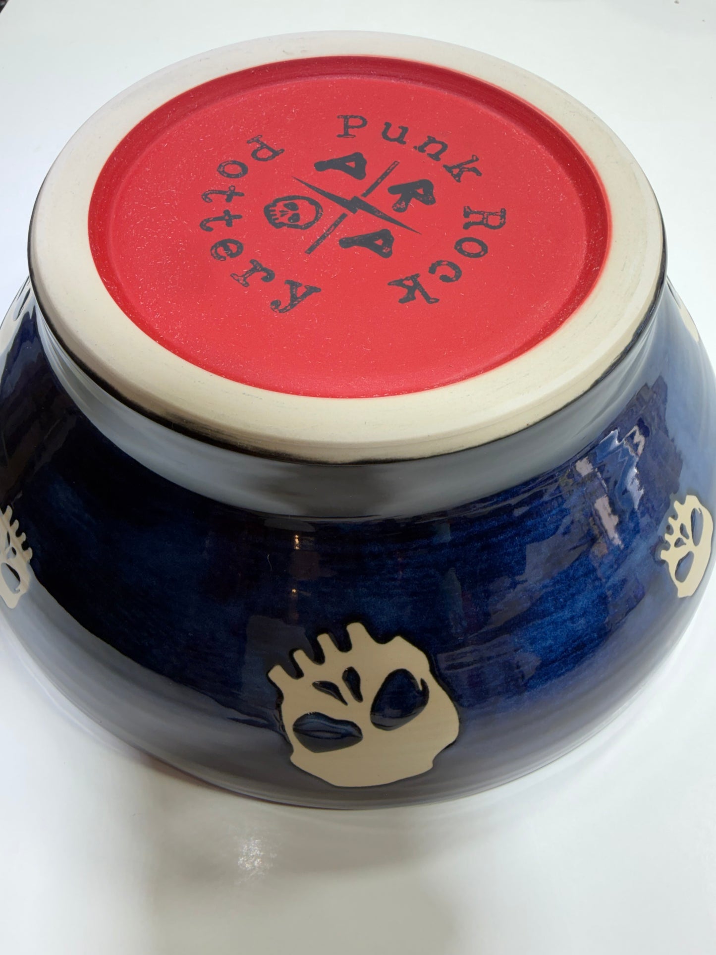 12" Blue Skull Bowl