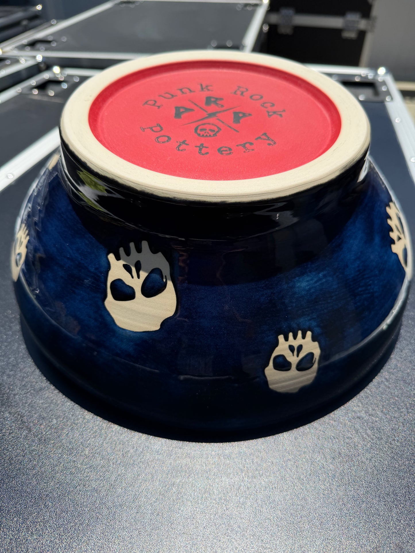 12" Blue Skull Bowl
